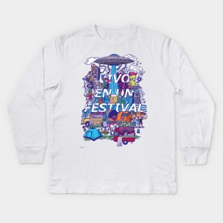 Vivo en un festival Kids Long Sleeve T-Shirt